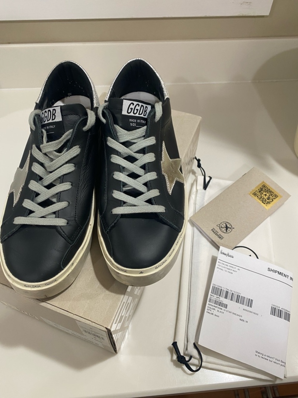 Golden Goose Women’s Hi Star Classic Leather Sneaker Size 38